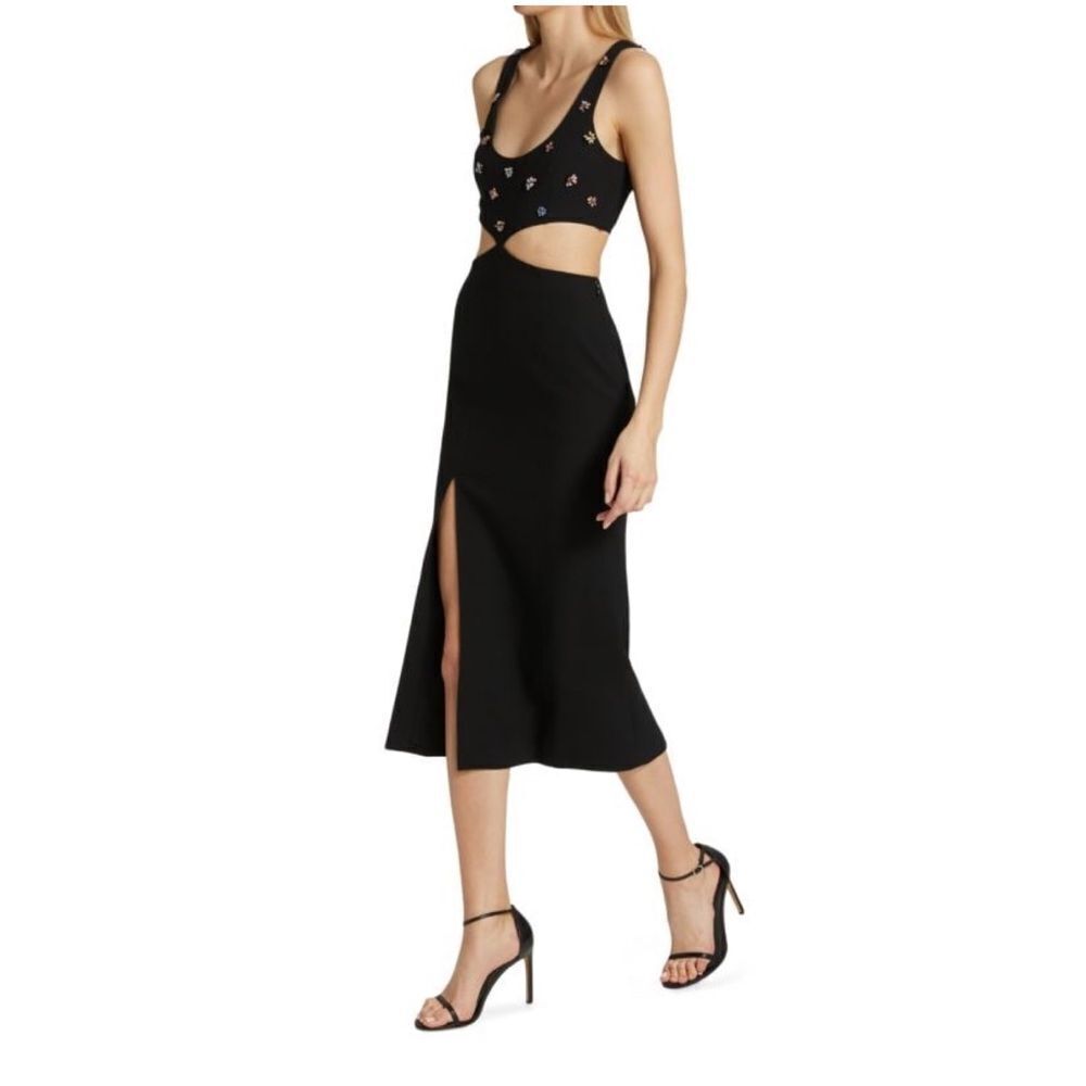 CINQ À SEPT Embellished Cutout Dress size 0